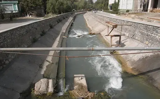 Fergana, Uzbekistan city canal, Image via Flickr-user Queen Esoterica, 2008