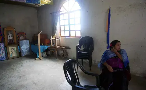 Shot seven times, Catarina Mendez-Paciencia bled out helplessly in the church in the village of Acteal as right-wing paramilitaries rampaged through the village on December 22, 1997—the penultimate act of a massacre that would consume 49 lives. The memory of that massacre, whose roots lie in the low-intensity Zapatista conflict, haunt Mendez-Pacienia to this day. She watched her mother die before her very eyes. Image by Jared Olson. Mexico, 2018.