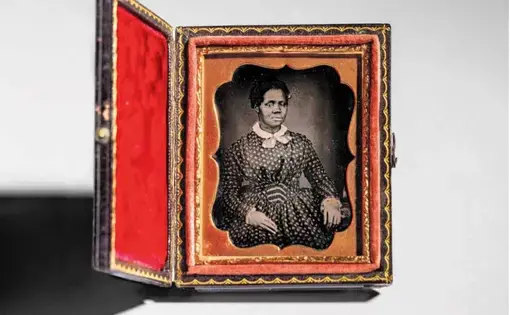 Daguerreotype of Rhoda Phillips, circa 1850. Photograph by Erica Deeman for The New York Times. From the Smithsonian’s National Museum of African American History and Culture.