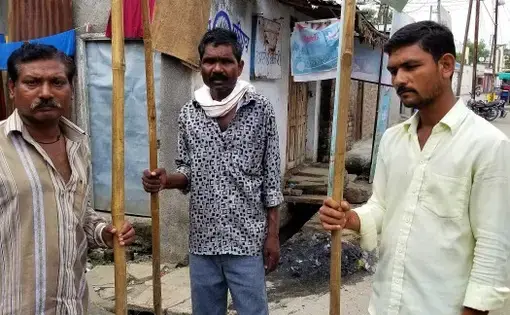 Dalit Sewage Workers in Nanded. Image courtesy of Phillip Martin. India, 2019.