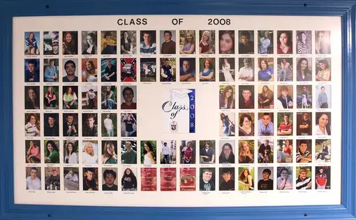 Steven Drees' high school senior class photos.  Image by Rick Wood, Milwaukee Journal Sentinel. United States, 2011.