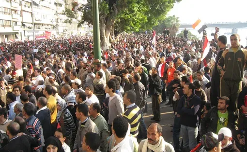 Protesters in Cairo. Image by Ellen Knickmeyer. Egypt, 2011.