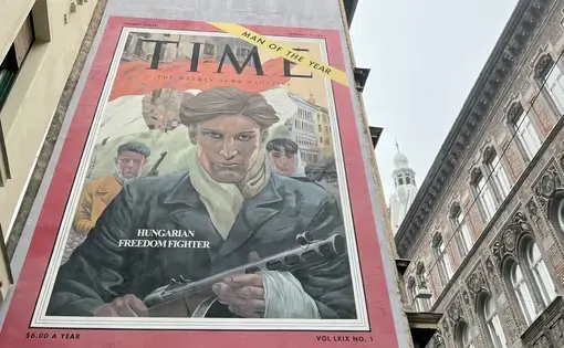 Image of a historic Time magazine cover referring to the Hungarians who fought in the 1956 revolution against the communist government.