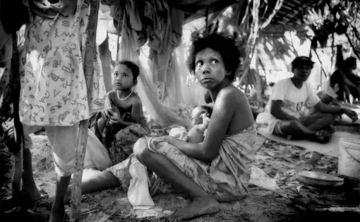 Logging and oil palm plantations are pushing Malaysia's Batek Negrito people off of their land. Image by James Whitlow Delano. Malaysia, 2011.