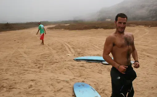Simone, a Moroccan surfer. Image by David Morris. Morocco, 2011.