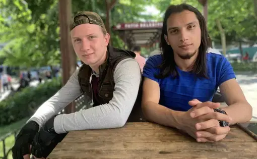 Najem and his brother Qusay Noor. Image by AJ Naddaff. Turkey, 2019.