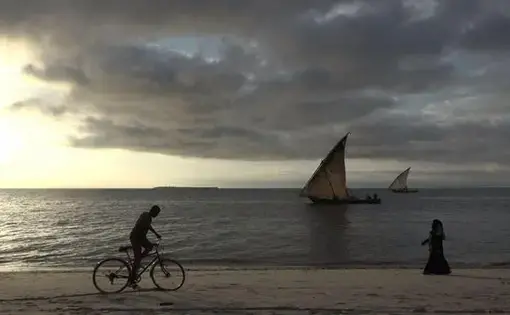 Sunset on the beach. Image by Haley Joelle Ott. Zanzibar, 2017.