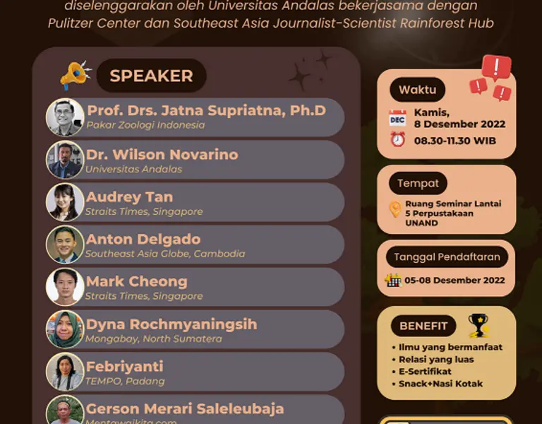 Rainforest Seminar Series #3: Interconnection of Human and Wildlife From the Lens of Pulitzer Center's Fellows - Vimarsana News
