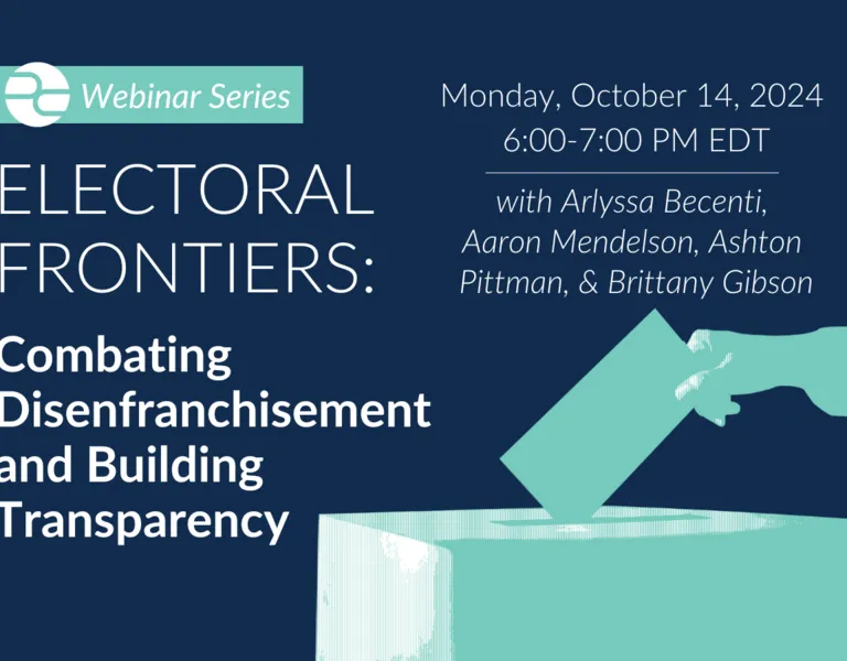 'Electoral Frontiers': Combating Disenfranchisement and Building ...