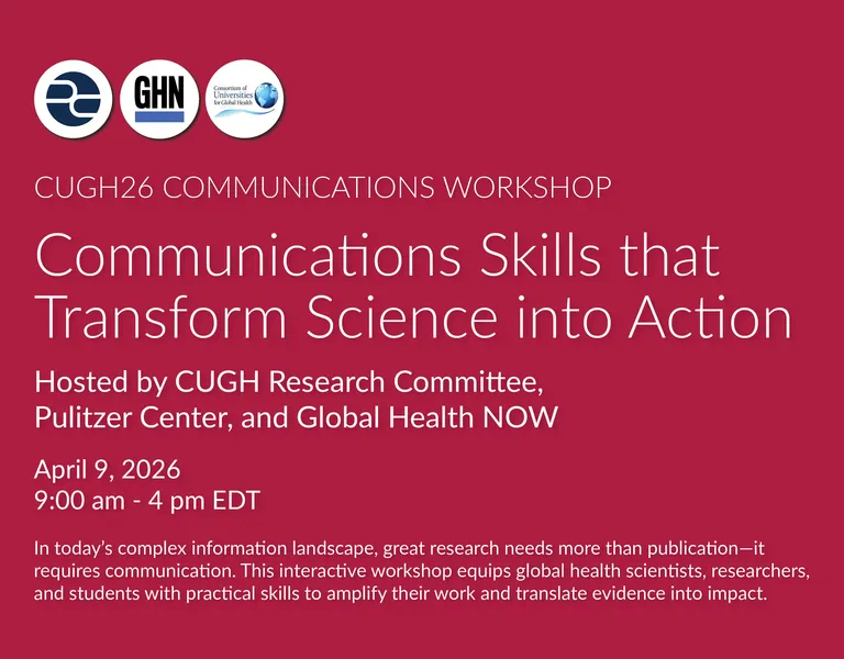 CUGH 2026: Pre-Conference Communications Workshop | Pulitzer Center