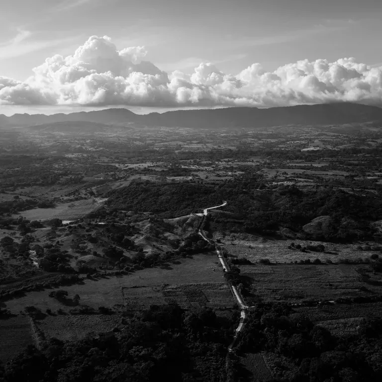 An aerial view of the Montes de María and Pichilín in Colombia’s Sucre region. Image by Ivan Valencia/For The Washington Post. Colombia, 2018.