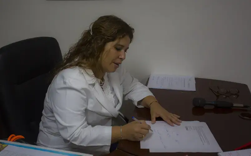 Dr. Anabely Garcia at La Pradera. Image by Desmond Boylan. Cuba, 2017.