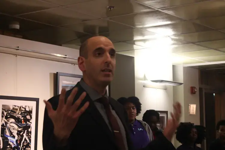 Nathan Diamond, Director of Arts for DC Public Schools, gives opening remarks at EverydayDC Exhibit. Image by Kayla Sharpe. United States, 2018.