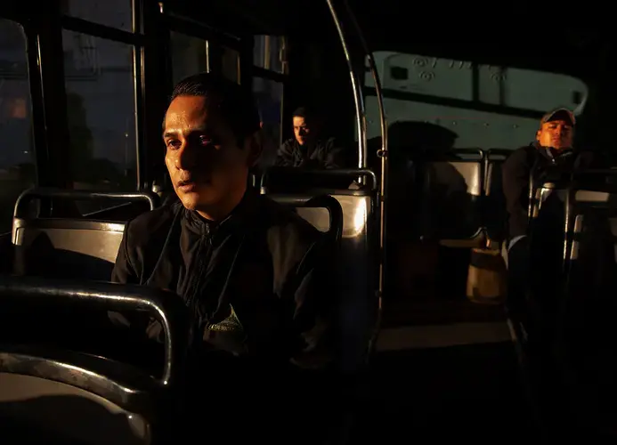 Orlando Mendoza traveled hours by bus and train to attend classes at Hola Code, a software bootcamp in Mexico City. Today, he’s working at building a new life for himself with a job in information technology. Image by Erika Schultz. Mexico, 2019.
