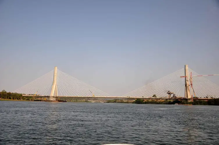 The 525m long Jinja Nile Bridge on River Nile in Jinja, Uganda. Image by Fredrick Mugira. 2019.