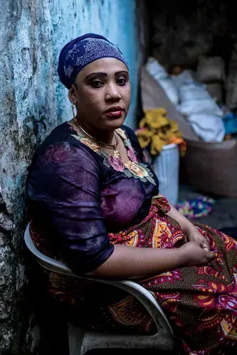 Mounira Saindou, one of six survivors from a failed transport of forty-six migrants, found after ten days adrift at sea. Image by Tommy Trenchard. Comoros, 2019.