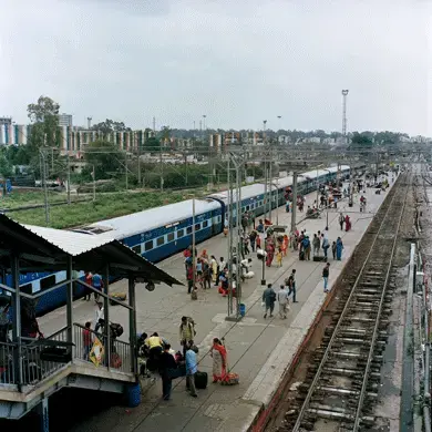 The Jammu Tawi train station. Image by Sara Hylton. Kashmir, 2017.<br />