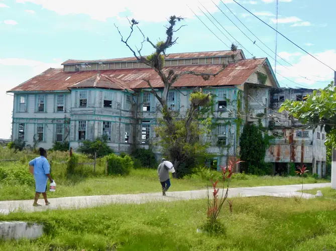 A scene from the National Psychiatric Hospital, where patients are referred to as “inmates.' Image by Madeline Bishop. Guyana, 2017.