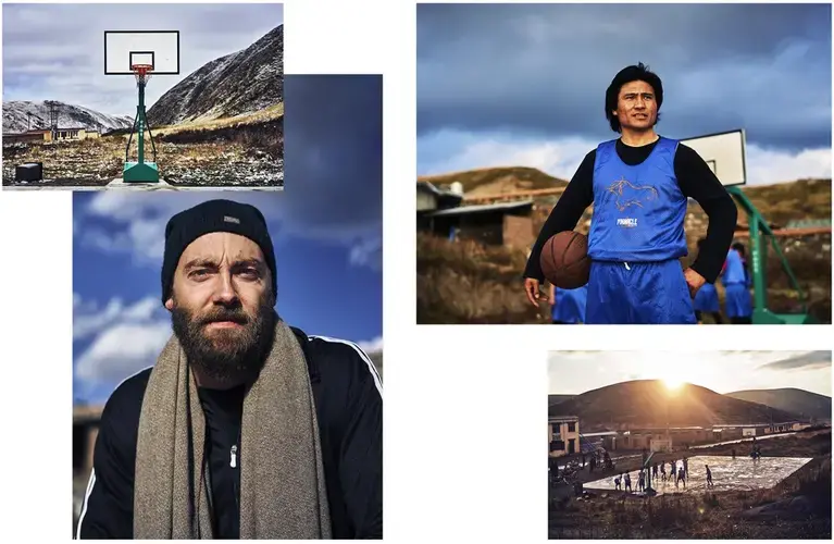 Norlha coach Bill Johnson (left) and veteran point guard Jampa Dhundup (right). Images by An Rong Xu. Tibet, 2018.<br />
