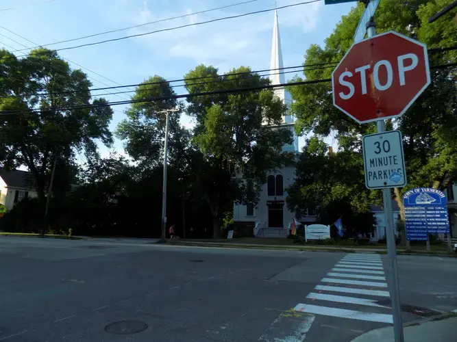 The church that acted as a gathering place for a community-based Black Lives Matter protest. Image by Francesca Bentley. United States, 2020.