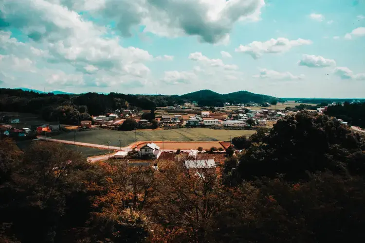 The view of Ichikai from the top of a shrine. Image by Audrey Henson. Japan, 2019.