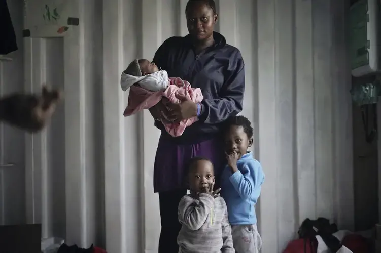 Prudence Aimee left Cameroon in 2015. Image by Renata Brito/AP Photo. Italy, 2019.