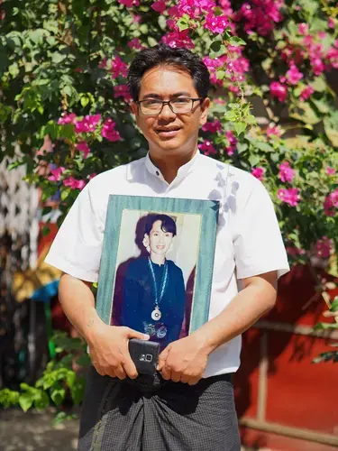 Nay Phone Latt opened underground internet cafés and founded a blogging society. Image by Doug Bock Clark. Myanmar, 2017.