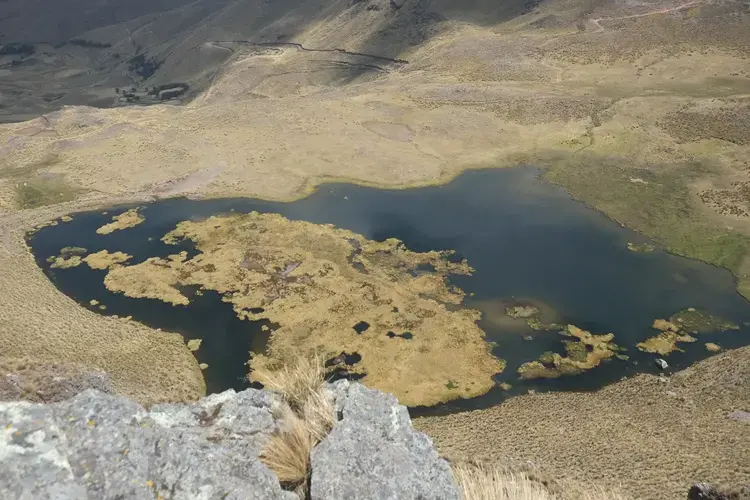 A lake built on the boundary of Quispillaccta. Image by Dan Schwartz. Peru, 2019.