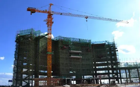 Construction taking place on the first Konza Technology City building in Malili, Kenya. Image by Janelle Richards. Kenya, 2017.