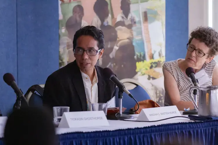 Mindahi C. Bastida Munoz speaks during the Religion and the Environment panel at the Beyond Religion Conference. Image by Jin Ding. Washington, D.C., 2019.