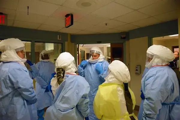 Efforts to contain the Ebola outbreak in the Democratic Republic of the Congo have been hampered by violence. October, 2014. Houston, Texas. Image by United States Department of Defense.