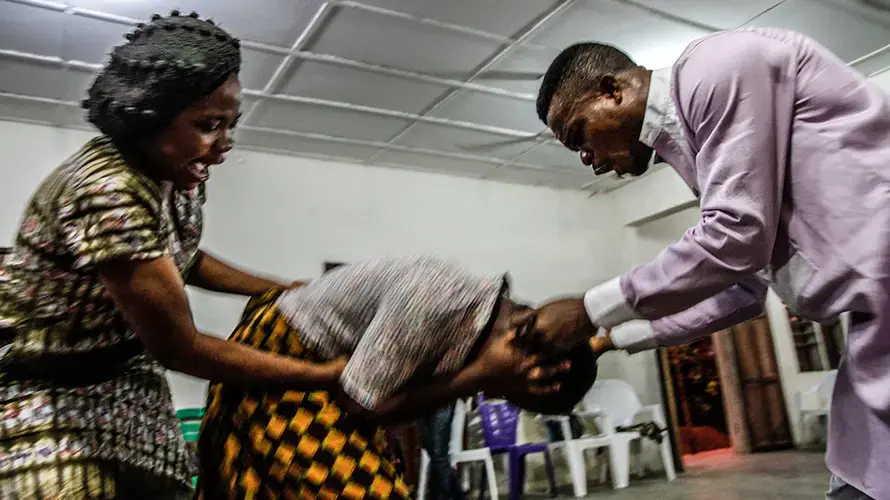 Pentecostal leaders can charge up to a year's wages—over $500—to perform an exorcism. Image by Marc Ellison/Al Jazeera. Nigeria, 2018.