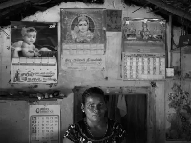 Vivekamanththan Yeyalinkeswary, 43, whose daughter, Tanoja, was 16 when she disappeared during an attack by the Sri Lankan army on the village of Mullivaikal. Image by Moises Saman. Sri Lanka, 2018.