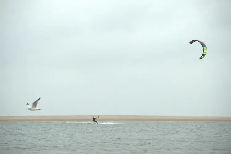 The Zandmotor, or Sand Motor, is popular among kitesurfers as well as traditional surfers. Image by Chris Granger / Times-Picayune | The Advocate. United States, 2020.