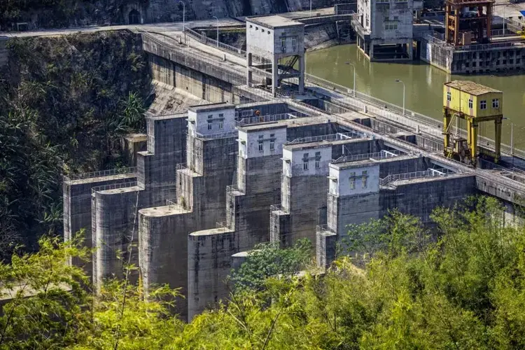 The Darpein dam, seen from a Kachin Independence Army position. Image by Hkun Lat. Myanmar, 2019. 