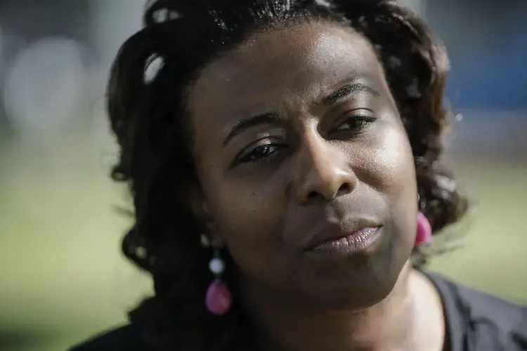 Kim Houston, president of the Meridian City Council, pauses in between answering questions during an interview with The Associated Press in Meridian, Miss. Image by Wong Maye-E / The Associated Press. United States, 2020.
