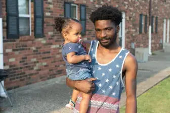 Theron Carson and his daughter, Layla. Image by J. Tyler Franklin. United States, 2019.