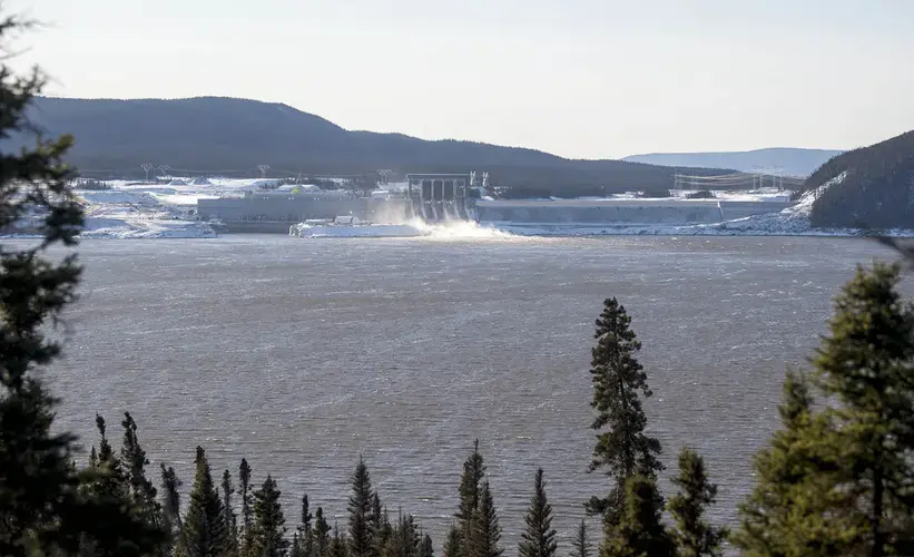 The Muskrat Falls Generating Facility on the Churchill River near Happy Valley-Goose Bay on Nov. 17, 2019. Image by Michael G. Seamans. Canada, 2019.