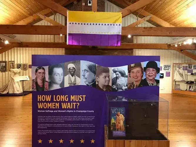 Women's Suffrage and Women's Rights in Champaign County. Image courtesy of Barb Garvey. United States, undated.