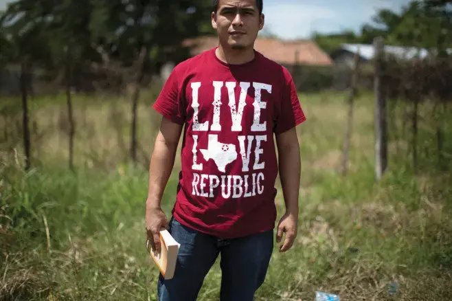 Leaving Family Behind | Roberto Quinones left his children with his wife in El Salvador—a common migrant calculation even before the U.S. policy of family separation. He was deported back from the United States, but he says he will try to go again. Image by Jose Cabezas. El Salvador, 2018.