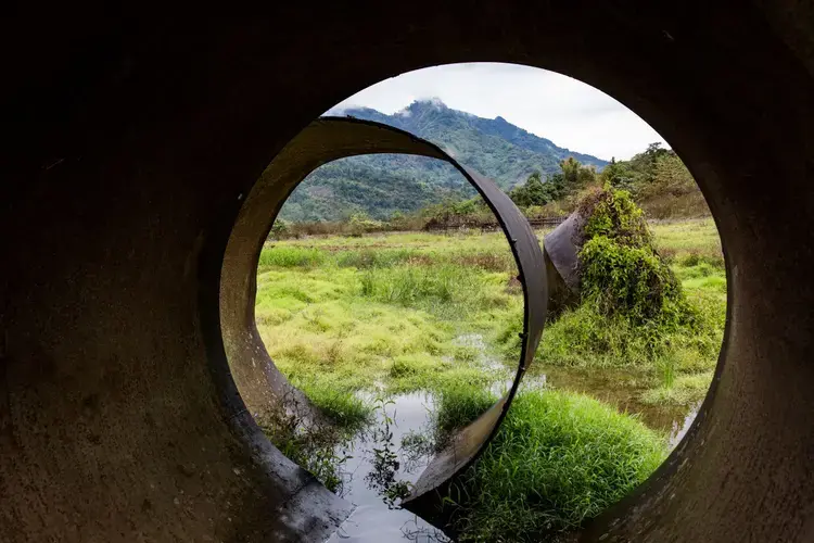 Unused building materials left by Chinese workers at the Chipwi dam project site in Chipwi, Kachin State, Myanmar. Image by Hkun Lat. Myanmar, 2019.