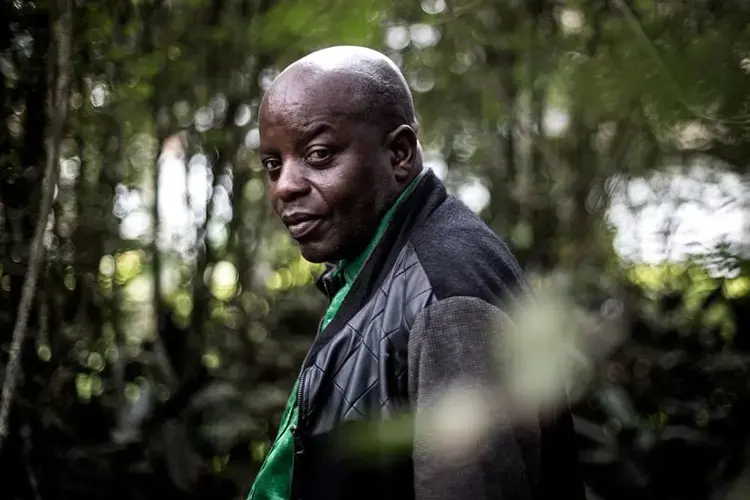 François Mabruki, a traditional leader from Butembo, was injured by a rock during the 5 June attack on Ebola responders. Image by John Wessels. Democratic Republic of Congo, 2019.