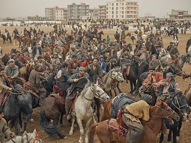 A match in Mazar-e-Sharif on the Persian New Year. Image by Balazs Gardi.