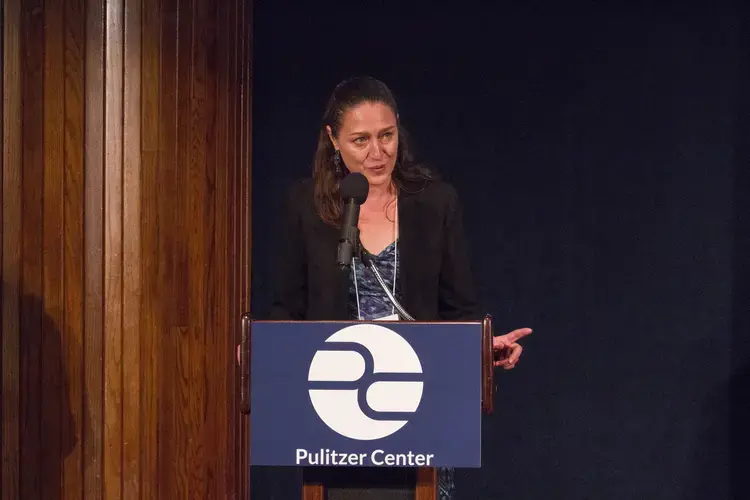 Nathalie Applewhite shares the story behind choosing to focus the Pulitzer Center 2017 conference on gender. Image by Jin Ding. United States, 2017.