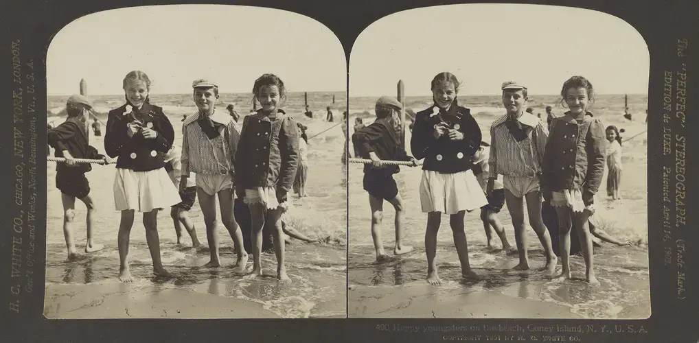 Happy Youngsters on the Beach, Coney Island, NY, Hawley C. White Company, 1901. The J. Paul Getty Museum. Digital image courtesy the Getty’s Open Content Program.