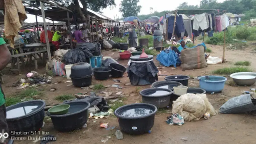 Water storage where women keep their basins until they are needed. Image by Anita Igbine. Nigeria, 2020.