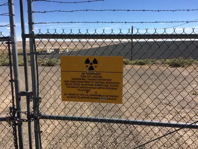 Reclaimed uranium mill in Tuba City. Image by Ben Mauk. United States, 2017.