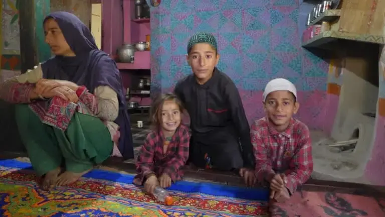 Now in her late 20s, Najma Jan has three children, ages 7, 5 and 9: 'I have given birth to three children in a span of seven years and my body is too weak now to produce another child.' Image by Safina Nabi. Kashmir, 2020.