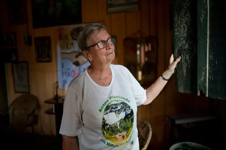 Sister Jane Dwyer stands for a portrait in her home in Anapu. Image by Spenser Heaps. Brazil, 2019.