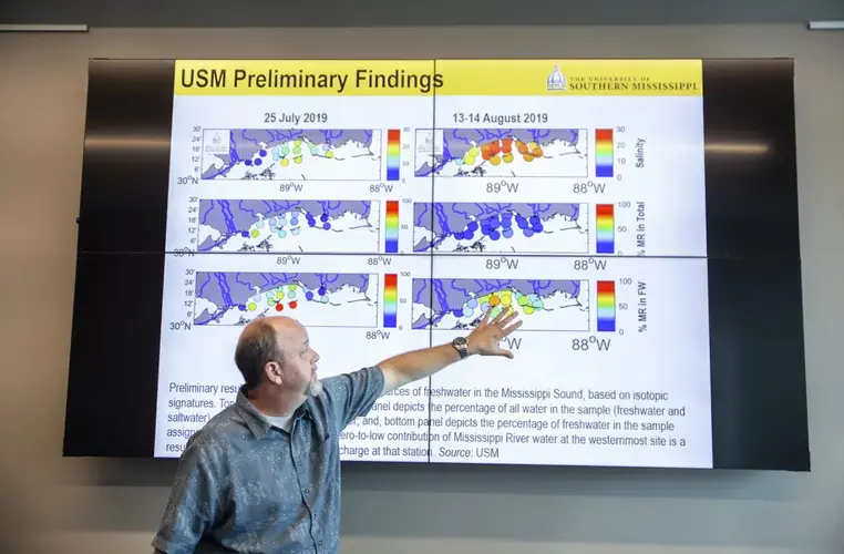 Read Hendon, Associate Director of the University of Southern Mississippi’s Gulf Coast Research Laboratory. Wednesday, Sept. 11, 2019. Image by Eric J. Shelton/Mississippi Today. United States, 2019.